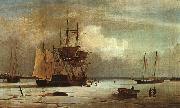 Fitz Hugh Lane Ships Stuck in Ice off Ten Pound Island, Gloucester oil painting picture wholesale